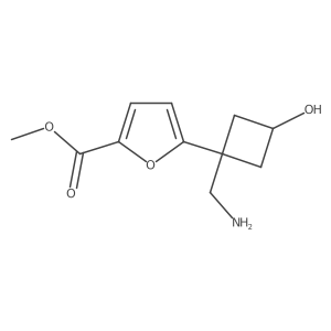 Methyl 5-[1-(aminomethyl)-3-hydroxycyclobutyl]furan-2-carboxylate Structure