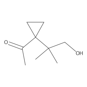 1-[1-(1-Hydroxy-2-methylpropan-2-yl)cyclopropyl]ethan-1-one结构式