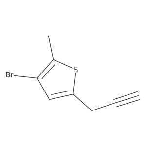 3-Bromo-2-methyl-5-(prop-2-yn-1-yl)thiophene Structure