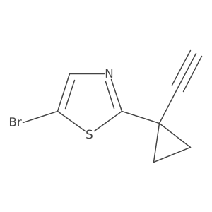 5-Bromo-2-(1-ethynylcyclopropyl)-1,3-thiazole结构式