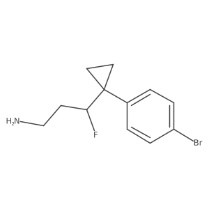 3-[1-(4-Bromophenyl)cyclopropyl]-3-fluoropropan-1-amine Structure