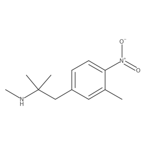 Methyl[2-methyl-1-(3-methyl-4-nitrophenyl)propan-2-yl]amine结构式