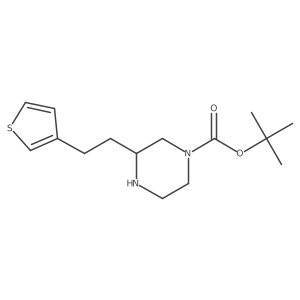 Tert-butyl 3-[2-(thiophen-3-yl)ethyl]piperazine-1-carboxylate Structure