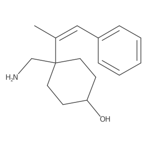 4-(Aminomethyl)-4-(1-phenylprop-1-en-2-yl)cyclohexan-1-ol Structure