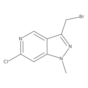 3-(Bromomethyl)-6-chloro-1-methyl-1H-pyrazolo[4,3-c]pyridine结构式