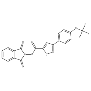 1,3-dioxo-2,3-dihydro-1H-isoindol-2-yl 5-[4-(trifluoromethoxy)phenyl]-1H-pyrazole-3-carboxylate Structure