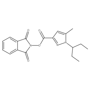 1,3-dioxo-2,3-dihydro-1H-isoindol-2-yl 5-methyl-1-(pentan-3-yl)-1H-pyrazole-3-carboxylate Structure