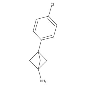 3-(4-Chlorophenyl)bicyclo[1.1.1]pentan-1-amine结构式