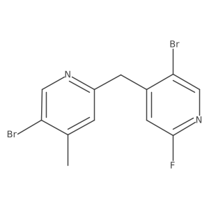 5-BRomo-2-[(5-bromo-2-fluoropyridin-4-yl)methyl]-4-methylpyridine结构式