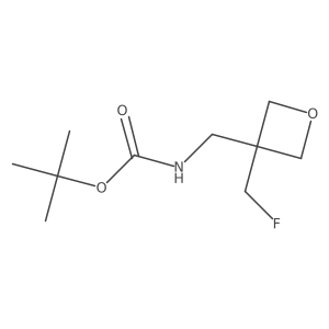 tert-Butyl ((3-(fluoromethyl)oxetan-3-yl)methyl)carbamate结构式