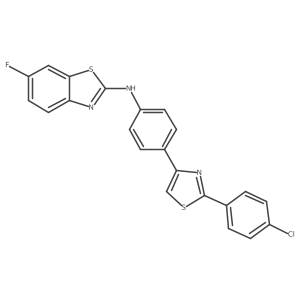 N-(4-(2-(4-Chlorophenyl)thiazol-4-yl)phenyl)-6-fluorobenzo[d]thiazol-2-amine结构式