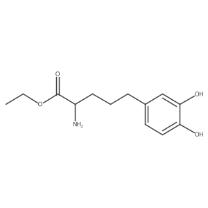 Ethyl 2-amino-5-(3,4-dihydroxyphenyl)pentanoate结构式