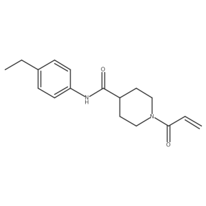 1-Acryloyl-N-(4-ethylphenyl)piperidine-4-carboxamide结构式