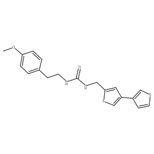 3-({[3,3'-Bithiophene]-5-yl}methyl)-1-[2-(4-methoxyphenyl)ethyl]urea结构式