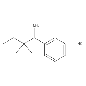 2,2-Dimethyl-1-phenylbutan-1-amine;hydrochloride结构式
