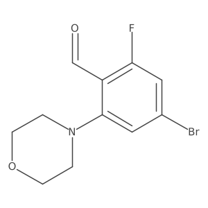4-Bromo-2-fluoro-6-morpholinobenzaldehyde结构式