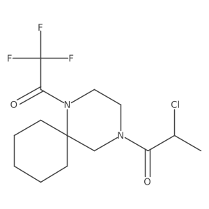 2-Chloro-1-[1-(trifluoroacetyl)-1,4-diazaspiro[5.5]undecan-4-yl]propan-1-one Structure