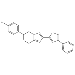 3-{5-[6-(4-bromophenyl)-4H,6H,7H-pyrazolo[3,2-c][1,4]oxazin-2-yl]-1,2,4-oxadiazol-3-yl}pyridine Structure