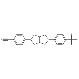 6-{5-[6-(Trifluoromethyl)pyridazin-3-yl]-octahydropyrrolo[3,4-c]pyrrol-2-yl}pyridine-3-carbonitrile Structure