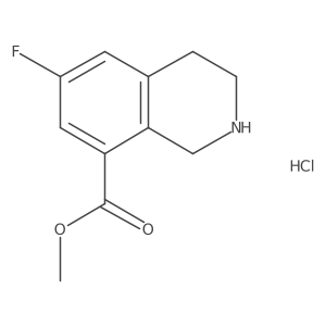 Methyl 6-fluoro-1,2,3,4-tetrahydroisoquinoline-8-carboxylate;hydrochloride结构式
