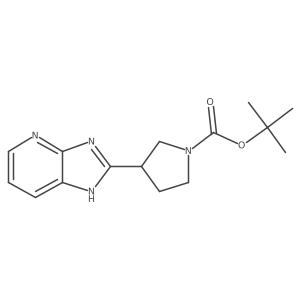 tert-butyl 3-{3H-imidazo[4,5-b]pyridin-2-yl}pyrrolidine-1-carboxylate结构式