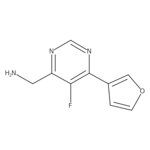 1-[5-Fluoro-6-(furan-3-yl)pyrimidin-4-yl]methanamine结构式