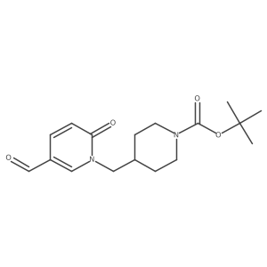 Tert-butyl 4-[(5-formyl-2-oxo-1,2-dihydropyridin-1-yl)methyl]piperidine-1-carboxylate结构式