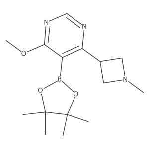 4-Methoxy-6-(1-methylazetidin-3-yl)-5-(4,4,5,5-tetramethyl-1,3,2-dioxaborolan-2-yl)pyrimidine Structure