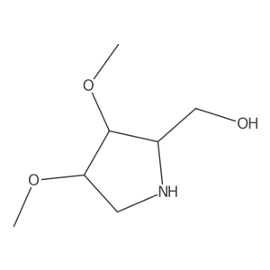 rac-[(2R,3R,4S)-3,4-dimethoxypyrrolidin-2-yl]methanol结构式