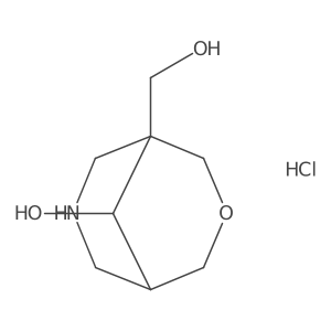 1-(Hydroxymethyl)-3-oxa-7-azabicyclo[3.3.1]nonan-9-ol;hydrochloride Structure