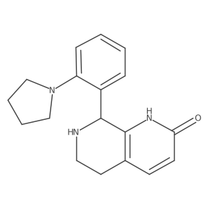 8-(2-(Pyrrolidin-1-yl)phenyl)-5,6,7,8-tetrahydro-1,7-naphthyridin-2(1H)-one结构式