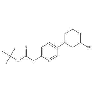 tert-butyl N-[5-(3-hydroxypiperidin-1-yl)pyridin-2-yl]carbamate结构式