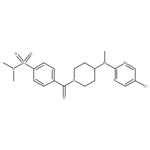 4-{4-[(5-chloropyrimidin-2-yl)(methyl)amino]piperidine-1-carbonyl}-N,N-dimethylbenzene-1-sulfonamide结构式