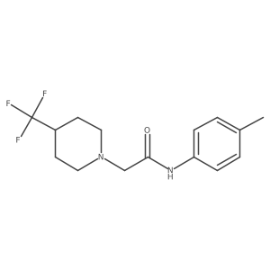 N-(4-methylphenyl)-2-[4-(trifluoromethyl)piperidin-1-yl]acetamide结构式