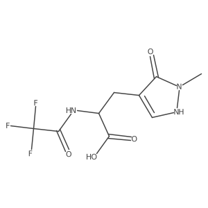 (2R)-3-(5-hydroxy-1-methyl-1H-pyrazol-4-yl)-2-(2,2,2-trifluoroacetamido)propanoic acid结构式