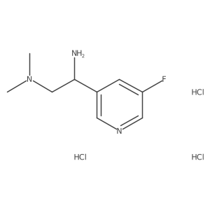 [2-Amino-2-(5-fluoropyridin-3-yl)ethyl]dimethylamine trihydrochloride Structure