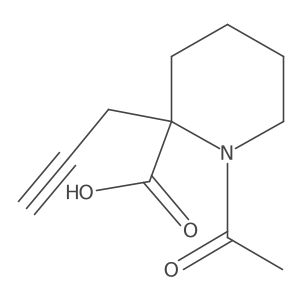 1-Acetyl-2-(prop-2-yn-1-yl)piperidine-2-carboxylic acid结构式