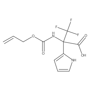 3,3,3-trifluoro-2-{[(prop-2-en-1-yloxy)carbonyl]amino}-2-(1H-pyrrol-2-yl)propanoic acid结构式