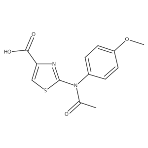 2-[N-(4-methoxyphenyl)acetamido]-1,3-thiazole-4-carboxylic acid结构式