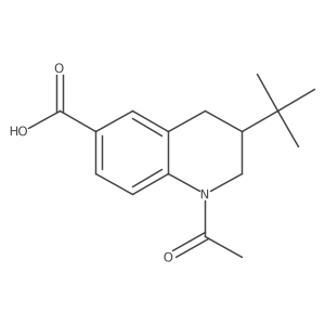 1-Acetyl-3-tert-butyl-1,2,3,4-tetrahydroquinoline-6-carboxylic acid Structure