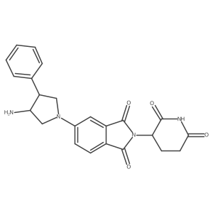 rac-5-[(3R,4S)-3-amino-4-phenylpyrrolidin-1-yl]-2-(2,6-dioxopiperidin-3-yl)-2,3-dihydro-1H-isoindole-1,3-dione结构式