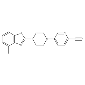 5-[4-(4-Methyl-1,3-benzothiazol-2-yl)piperazin-1-yl]pyridine-2-carbonitrile结构式