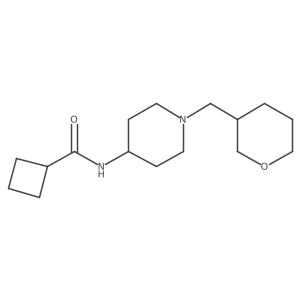 N-{1-[(oxan-3-yl)methyl]piperidin-4-yl}cyclobutanecarboxamide结构式