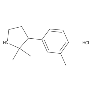 2,2-Dimethyl-3-(3-methylphenyl)pyrrolidinehydrochloride结构式