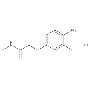2-(4-amino-3-fluorophenoxy)-N-methylacetamide hydrochloride结构式