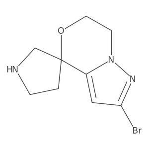2-Bromo-6,7-dihydrospiro[pyrazolo[5,1-c][1,4]oxazine-4,3'-pyrrolidine]结构式