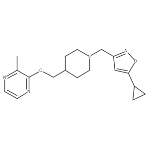 2-({1-[(5-Cyclopropyl-1,2-oxazol-3-yl)methyl]piperidin-4-yl}methoxy)-3-methylpyrazine结构式