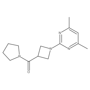 4,6-Dimethyl-2-[3-(pyrrolidine-1-carbonyl)azetidin-1-yl]pyrimidine结构式