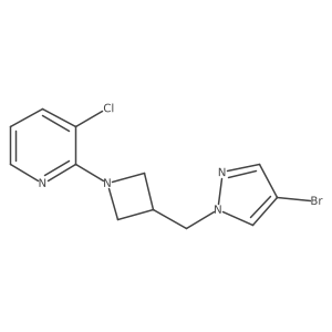 2-{3-[(4-bromo-1H-pyrazol-1-yl)methyl]azetidin-1-yl}-3-chloropyridine结构式
