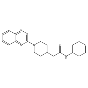 N-(oxan-4-yl)-2-[1-(quinoxalin-2-yl)piperidin-4-yl]acetamide结构式